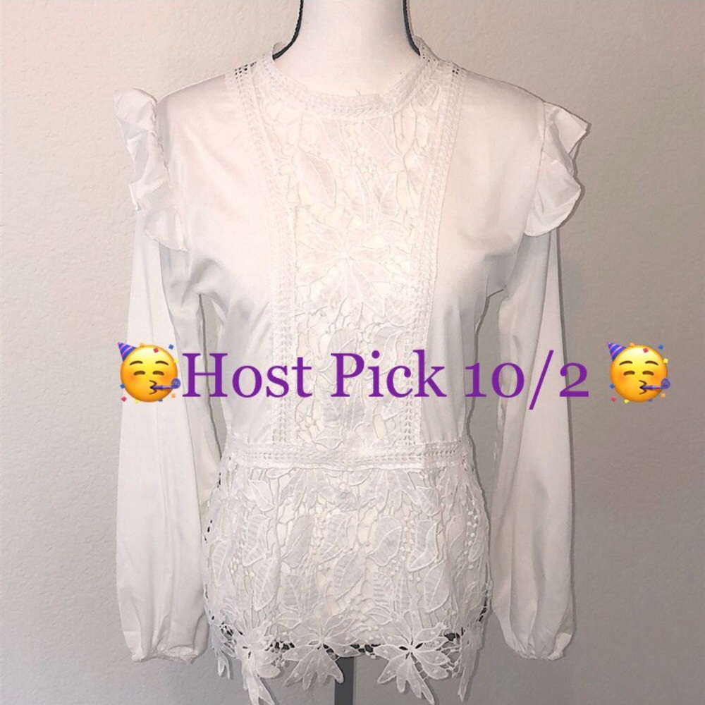 NWT long sleeve lace blouse